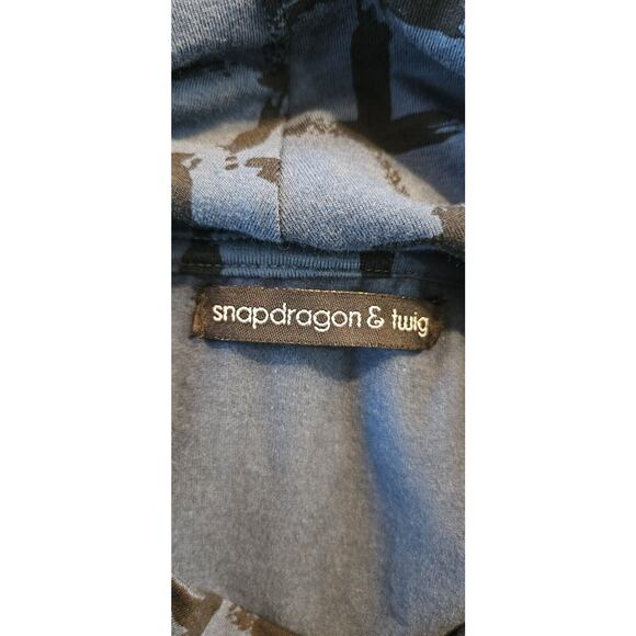 Snapdragon & Twig Dress Size Sm Blue Grid Pattern Asymmetrical Lagenlook Cowl... - Picture 9 of 11